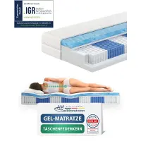 AM Qualitätsmatratzen - Premium gelschuim matras 80x200cm - Gemiddeld (H3) - 10000 veren - Pocketveringmatras gelschuim 80 x 200-6 cm gelschuim deklaag - 24cm hoogte - Made in Germany