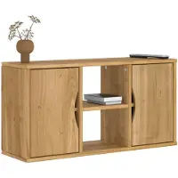 vidaXL Tv-meubel met lade ODDA 79x24x40 cm massief grenenhout wit