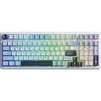 Aula F99 Draadloos Mechanisch Toetsenbord, Tri-Mode Bluetooth/2,4 G/Bedraad Gasket Gaming Toetsenbord, 99 Toetsen Hot Swappable RGB Verlicht Computer Toetsenbord, QWERTY US Lay-out voor Mac/Win