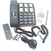 Amplicomms Vaste telefoon voor ouderen - CRESTA - Bigtel 40 Plus - 6 geheugenknoppen - Belvolume 90 dB - Compatibel met hoortoestellen