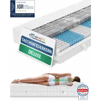 AM Qualitätsmatratzen 3D Deluxe pocketveringmatras 200 x 200 cm H3 24cm - Made in Germany & OEKO TEX-gecertificeerd - Ergonomisch matras met Lyocell-hoes - 7-zone pocketveringmatras