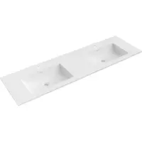 Mexen Otis dubbele ingebouwde wastafel 161 x 46,5 cm, witte mat - 25181601D