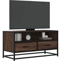vidaXL Tv-meubel 100x34,5x40 cm bewerkt hout en metaal zwart