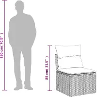vidaXL 13-delige Loungeset met kussens poly rattan zwart