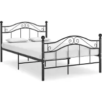 vidaXL Bedframe metaal wit 160x200 cm