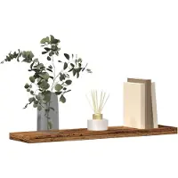 vidaXL Wandschappen 4 st 60x20x1,5 cm bewerkt hout oud houtkleurig