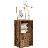 vidaXL Boekenkast 31x24x102 cm bewerkt hout gerookt eikenkleurig
