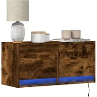 vidaXL Tv-wandmeubel met LED-verlichting 180x31x38 cm sonoma eiken