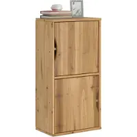 vidaXL Bijzetkast met lades ODDA 40x24x79 cm massief grenenhout wit