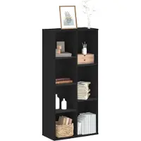 vidaXL Boekenkast Zwart Eiken 50 x 25 x 102 cm