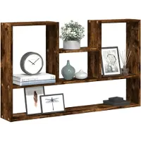 vidaXL Wandplank Zwart Eiken 99x15x60 cm Bewerkt Hout
