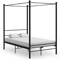 vidaXL Hemelbedframe metaal wit 140x200 cm