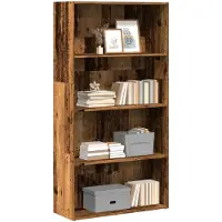 vidaXL Boekenkast 80x30x189 cm bewerkt hout oud houtkleurig