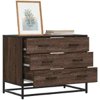 vidaXL Ladekast 70x41x56 cm bewerkt hout zwart