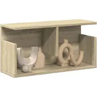vidaXL Wandkast 100x20x30 cm bewerkt hout zwart