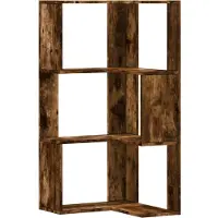 vidaXL Boekenkast 3-laags hoek 50x50x102 cm bewerkt hout wit