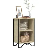 vidaXL Boekenkast 50x31x137,5 cm bewerkt hout sonoma eikenkleurig
