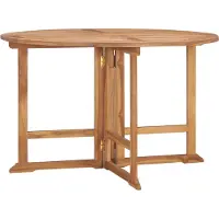 vidaXL Tuintafel inklapbaar 110x110x75 cm massief teakhout