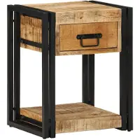 vidaXL Nachtkastjes 2 stuks 40x40x50 cm Massief ruw hout Mango