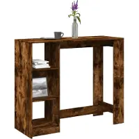 vidaXL Bartafel 124 x 46 x 103.5 cm Bewerkt hout Zwart Eiken