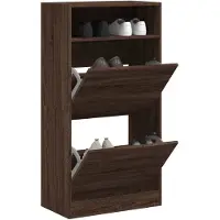 vidaXL Schoenenkast 60x34x116 cm bewerkt hout zwart