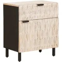 vidaXL Nachtkastje met lade Bruin 50 x 33 x 60 cm Massief Mango Hout