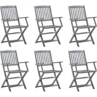 vidaXL Tuinstoelen 8 st inklapbaar 54x61x88 cm massief acaciahout