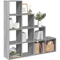 vidaXL Kamerverdeler Boekenkast 3-laags Wit 99x29x99 cm Bewerkt Hout