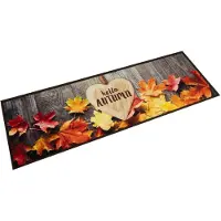 vidaXL Keukenmat wasbaar herfstprint 60x300 cm fluweel