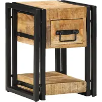 vidaXL Nachtkastje 2 pcs Bruin 30 x 30 x 40 cm Massief Mango Hout