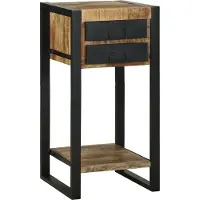 vidaXL Bijzettafel Bruin 40 x 40 x 80 cm Massief Mango Hout