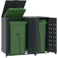 vidaXL Containerberging 6 containers 414x79x117 cm staal antraciet