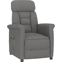 vidaXL Massagestoel Donkergrijs 96.5 x 70.5 x 95 cm Microvezel