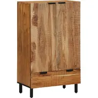 vidaXL Highboard met lade Bruin 60 x 33 x 100 cm Massief Mango Hout