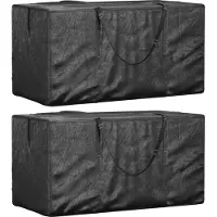 vidaXL Opbergtas voor tuinkussens 135x40x55 cm polyetheen zwart