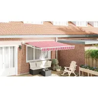 vidaXL Uitschuifbare luifel Rood 300 x 250 cm Polyester en Metaal