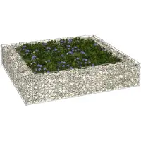 vidaXL Gabion plantenbak verhoogd 800x100x20 cm gegalvaniseerd staal