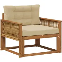 vidaXL Buiten Midden Sofa Naturel