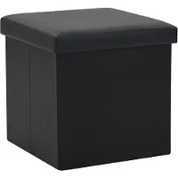 vidaXL Opbergkrukken inklapbaar 2 st PVC bruin