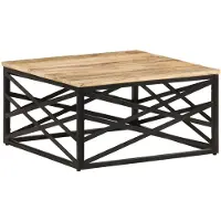 vidaXL Salontafel 68x68x35 cm massief mangohout