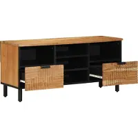 vidaXL TV Kast met lade Bruin 100 x 33,5 x 46 cm Massief Mango Hout