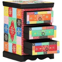 vidaXL Ladekast Multikleur 40 x 40 x 60 cm Massief Mango Hout