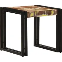 vidaXL Salontafel Multikleur 40 x 40 x 38 cm Massief Gerecycleerd Hout