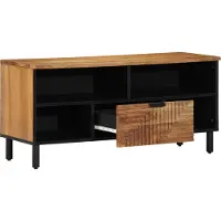 vidaXL TV Kast met lade Bruin 100 x 33 x 46 cm Massief Mango Hout