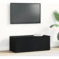 vidaXL TV Kast 80x34x30 cm Zwart Eiken Bewerkt hout