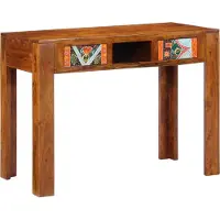 vidaXL Bureau met lades en opbergruimte, bruin, 100 x 50 x 75 cm
