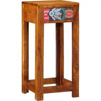 vidaXL Floraal Einde Tafel Bruin 35 x 35 x 75 cm