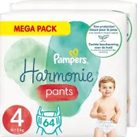 Pampers Harmonie Pants Maat 4 (9kg-15kg) - Mega Pack 2 x 64 Luierbroekjes