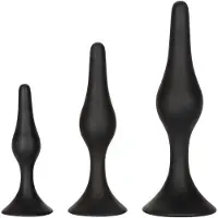 Calexotics - Silicone Anal Starter Kit - Anal Toys Buttplugs Zwart