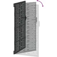 vidaXL Tuinpoort met slot Zwart 85 x 175 cm Poedercoated staal